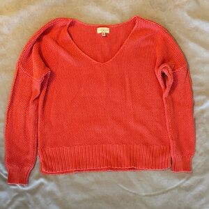 Lucky Brand Coral V-Neck Sweater